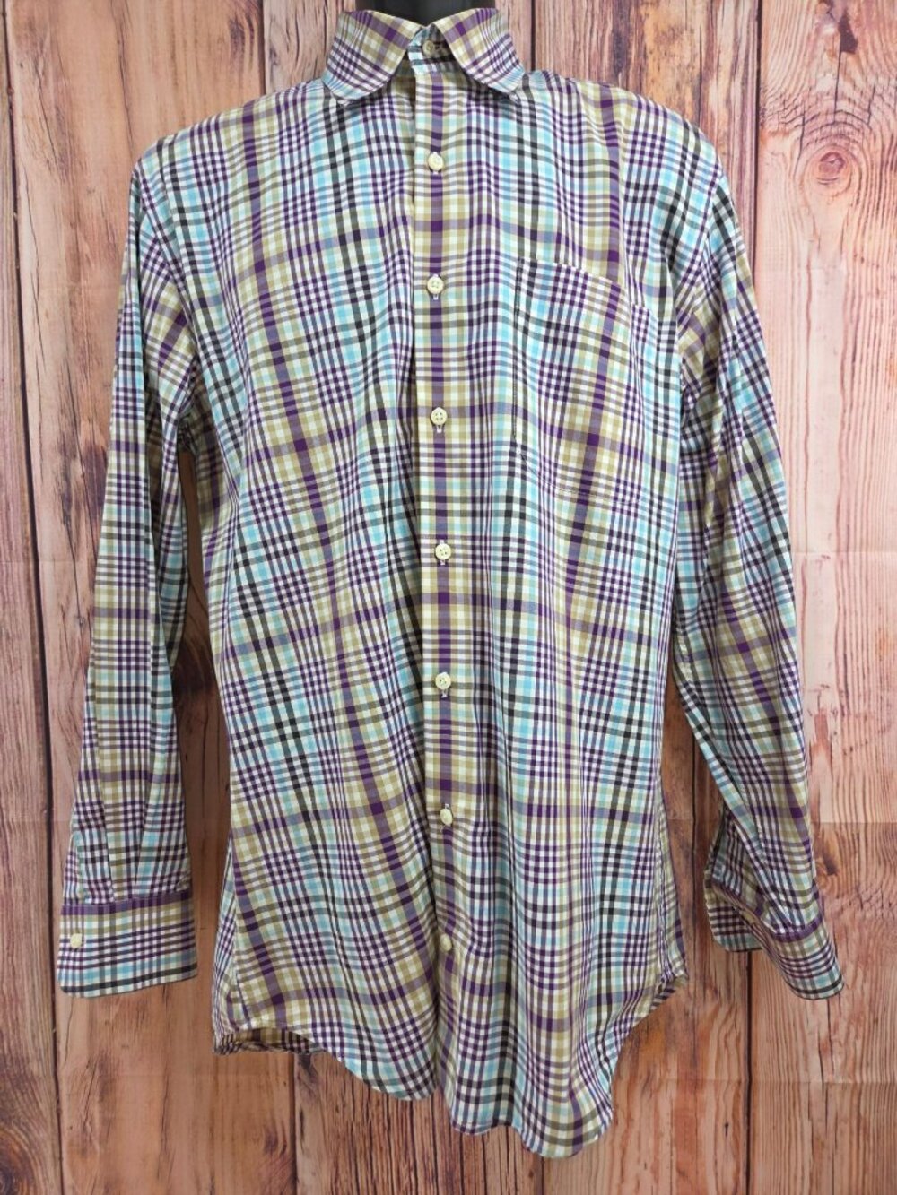 Peter Millar Mens Long Sleeve Button-Down Shirt Size Medium